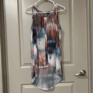 Subtle Snakeskin Print, Multi-colored, Sleeveless Tunic